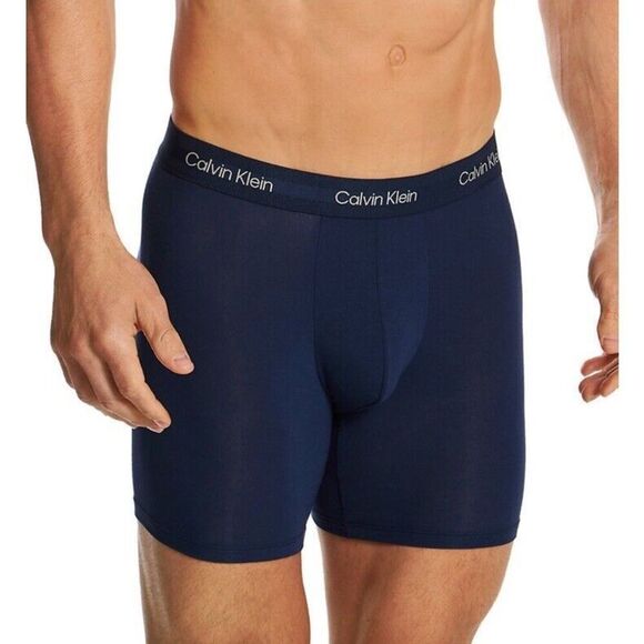 Calvin Klein NB2987 Men’s Sz Large Navy Blue Ultra-Soft Modern Boxer Brief - Picture 4 of 5